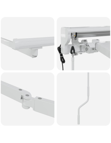 Struttura della tenda elettrica retrattile Bianco 4 × 3 m