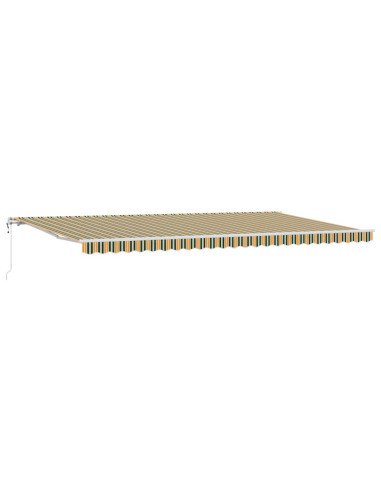 Tettuccio Elettrico Retrattile Verde e giallo 600 × 350 cm