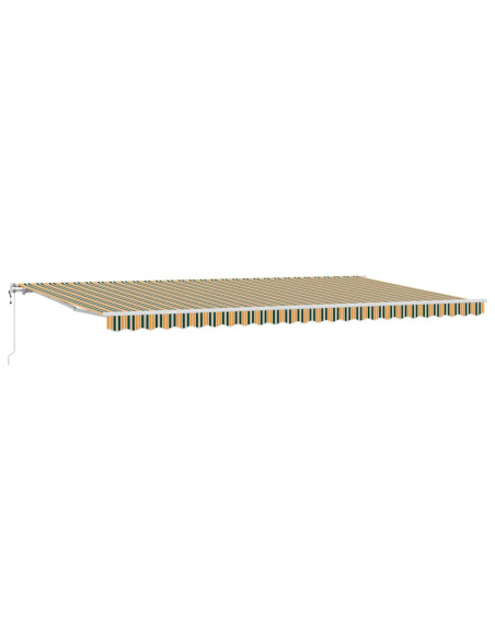 Tettuccio Elettrico Retrattile Verde e giallo 600 × 350 cm