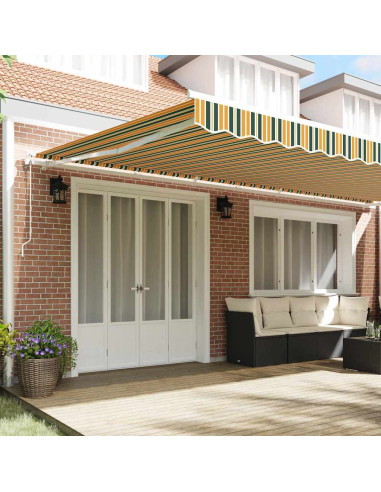 Tettuccio Elettrico Retrattile Verde e giallo 600 × 350 cm