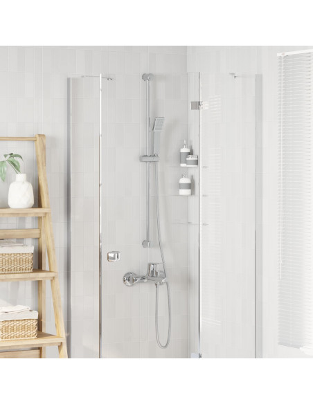 Set di doccia con soffione Cromato 150 cm Acciaio Inox