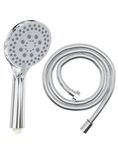Set di doccia con soffione Cromato 150 cm Acciaio Inox