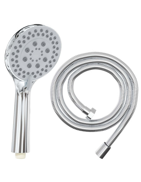 Set di doccia con soffione Cromato 150 cm Acciaio Inox