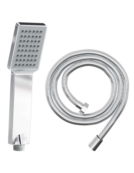Set di doccia con soffione Cromato 150 cm Acciaio Inox