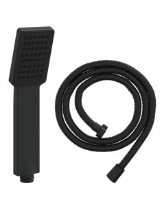 Set di doccia con soffione Nero 150 cm Acciaio Inox 2