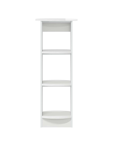 Mobile laterale Bianco Lucido 40 x 40 x 100 cm