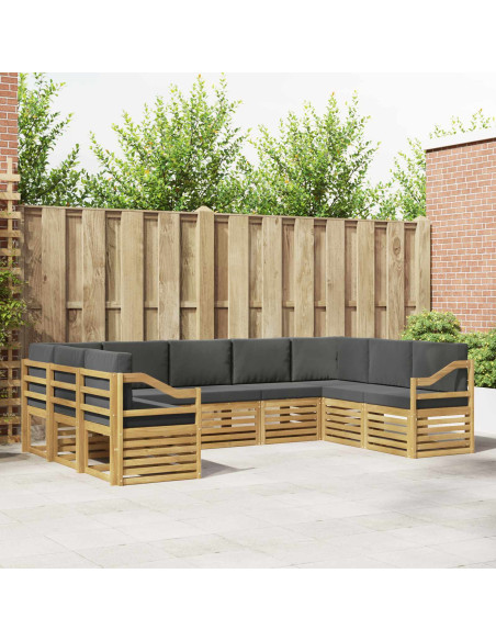 Set divano sezionale 9 pcs Bianco e Antracite