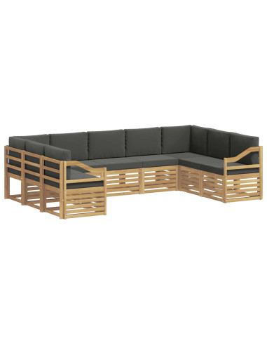 Set divano sezionale 9 pcs Bianco e Antracite