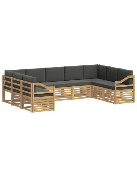 Set divano sezionale 9 pcs Bianco e Antracite
