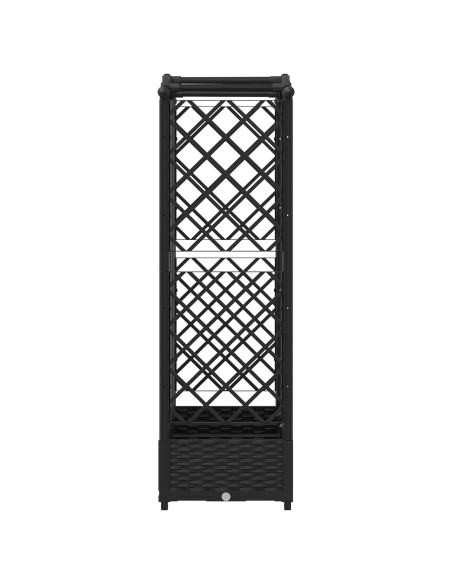 Letto Rialzato con Griglia e Tetto Nero 163 x 40 x 126 cm PP