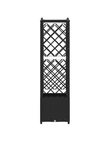 Letto Rialzato con Griglia e Tetto Nero 122 x 40 x 141 cm PP