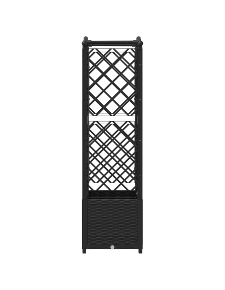 Letto Rialzato con Griglia e Tetto Nero 122 x 40 x 141 cm PP