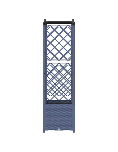 Letto Rialzato con Griglia e Tetto Grigio 122 x 40 x 141 cm PP