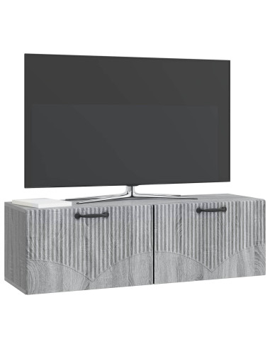 Mobile Porta TV da Muro Grigio Sonoma 98 x 31 x 30 cm