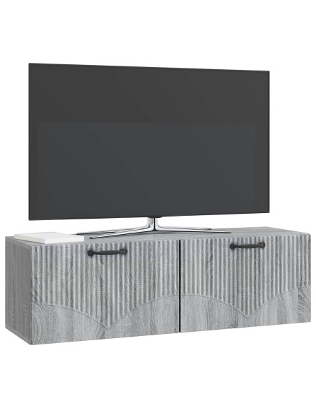Mobile Porta TV da Muro Grigio Sonoma 98 x 31 x 30 cm
