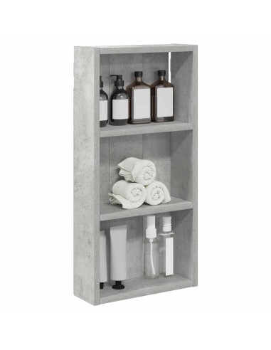 Armadio da bagno a muro Grigio Cemento 30 x 10 x 60,5 cm