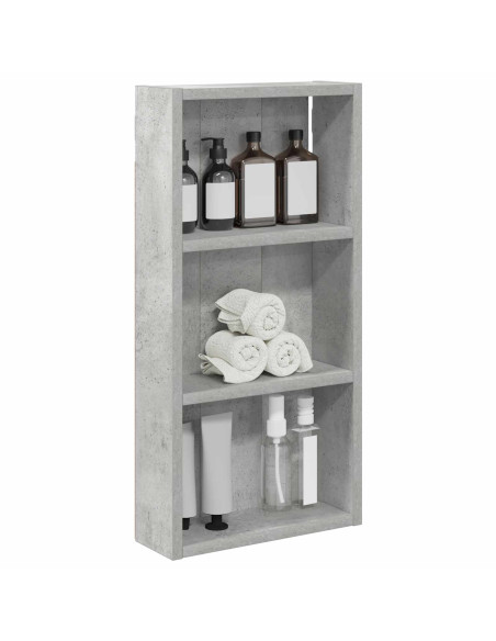 Armadio da bagno a muro Grigio Cemento 30 x 10 x 60,5 cm