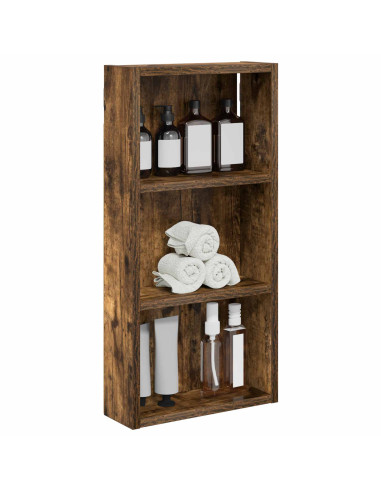 Armadio da bagno a muro Quercia Affumicata 30 x 10 x 60,5 cm