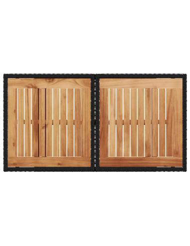 Set da pranzo per esterni con cuscino con cuscino 3 pcs Nero