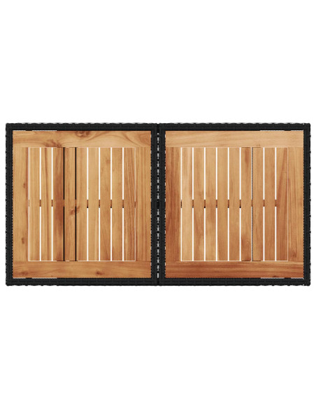 Set da pranzo per esterni con cuscino con cuscino 3 pcs Nero