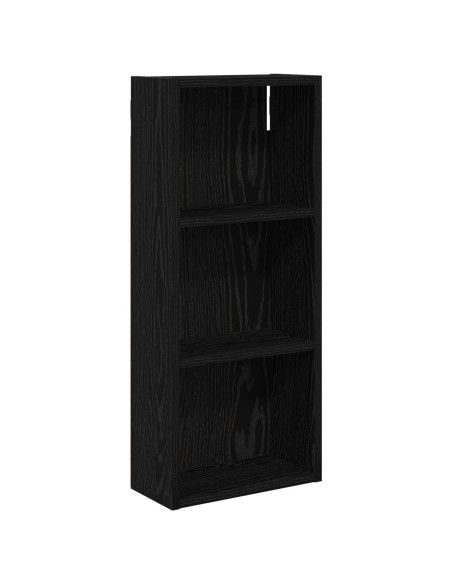 Armadio da bagno a muro Rovere Nero 30 x 14 x 70 cm