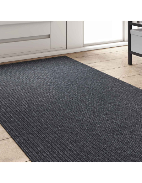 Runner in Moquette Grigio 80 x 300 cm Tessuto