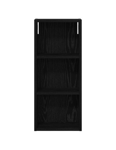 Armadio da bagno a muro Rovere Nero 30 x 14 x 70 cm