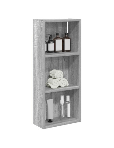 Armadio da bagno a muro Sonoma grigia 30 x 14 x 70 cm
