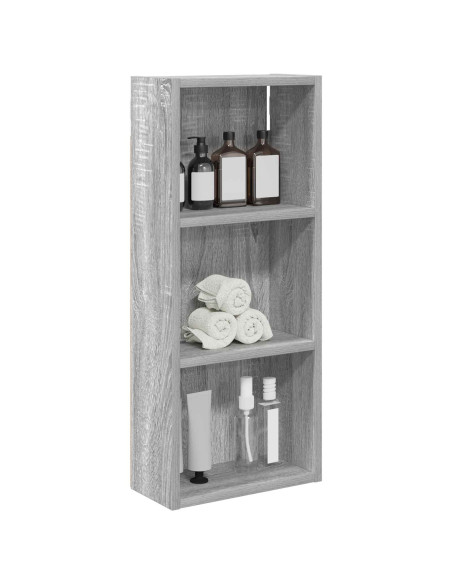 Armadio da bagno a muro Sonoma grigia 30 x 14 x 70 cm