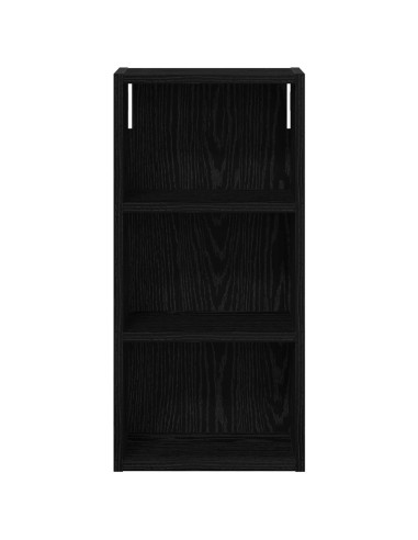 Armadio da bagno a muro Rovere Nero 30 x 16 x 62,5 cm