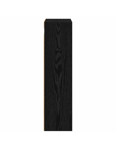 Armadio da bagno a muro Rovere Nero 30 x 16 x 62,5 cm