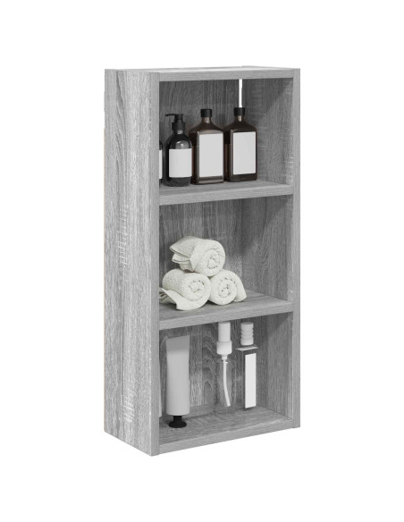 Armadio da bagno a muro Sonoma grigia 30 x 16 x 62,5 cm