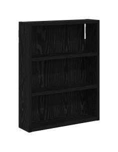 Armadio da bagno a muro Rovere Nero 40 x 10 x 50 cm 2