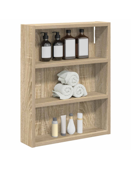 Armadio da bagno a muro Rovere Sonoma 40 x 10 x 50 cm