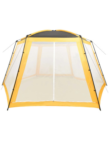 Tenda per Piscina in Tessuto 590x520x250 cm Gialla