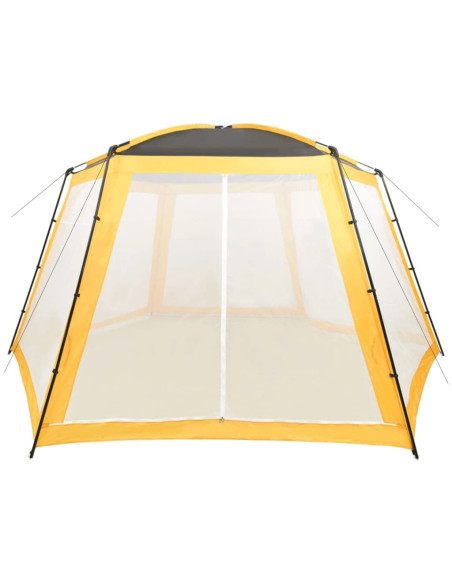 Tenda per Piscina in Tessuto 590x520x250 cm Gialla