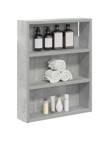 Armadio da bagno a muro Grigio Cemento 40 x 10 x 50 cm