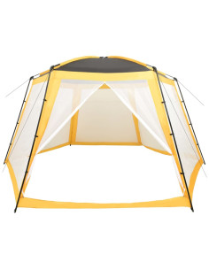 Tenda per Piscina in Tessuto 590x520x250 cm Gialla 2