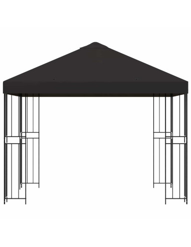 Gazebo 3 x 3 m Antracite Poliestere e Acciaio 190 gsm