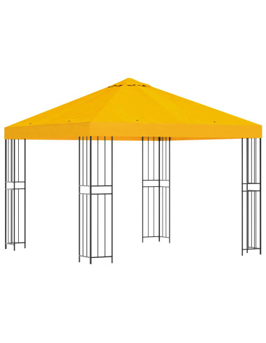 Gazebo 3 x 3 m Giallo Poliestere e Acciaio 190 gsm