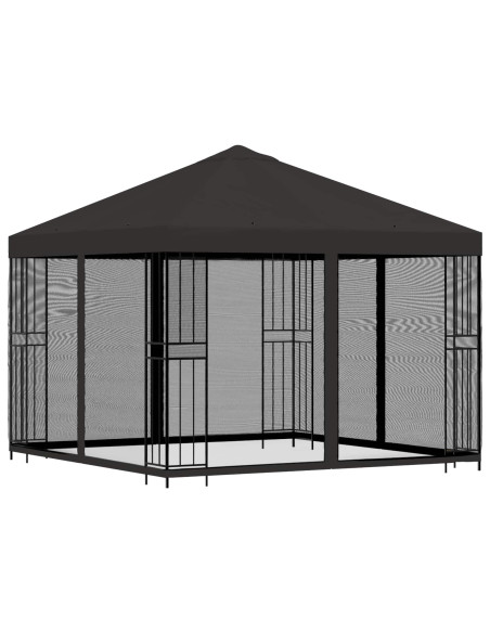 Gazebo da giardino con pareti laterali 3 x 3 m Antracite