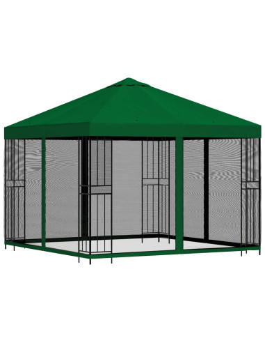 Gazebo da giardino con pareti laterali 3 x 3 m Verde