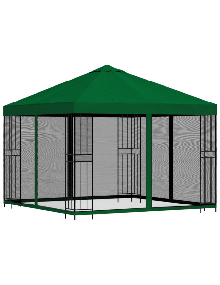 Gazebo da giardino con pareti laterali 3 x 3 m Verde