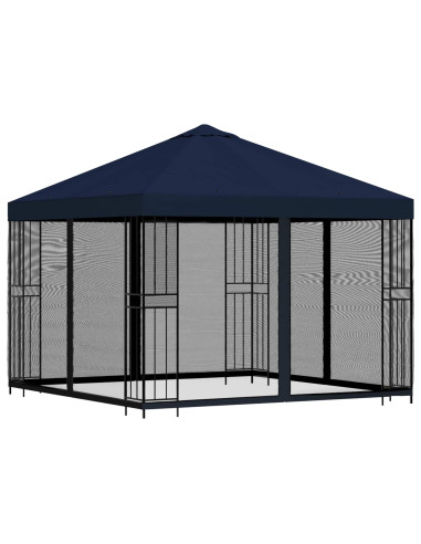 Gazebo da giardino con pareti laterali 3 x 3 m Blu
