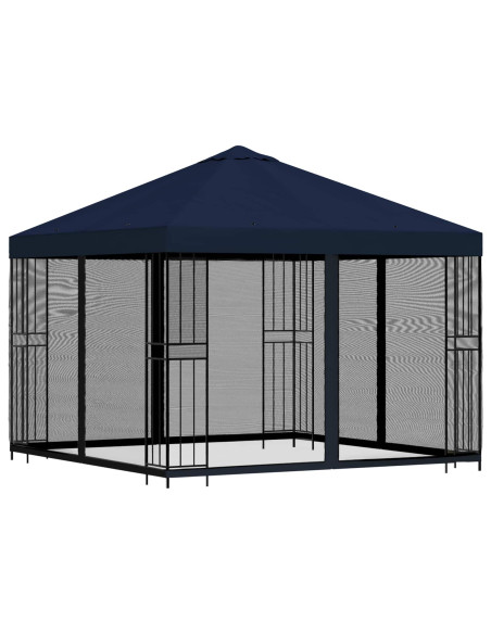 Gazebo da giardino con pareti laterali 3 x 3 m Blu