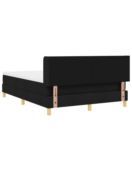 Letto a molle con materasso Nero 200 x 160 cm Poliestere