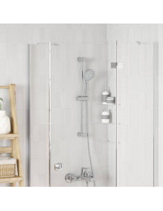 Supporto per Testa di Doccia Cromato 71 cm Acciaio Inox