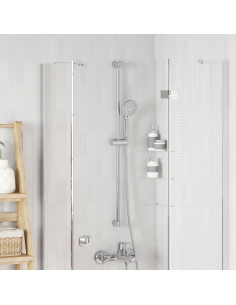 Supporto per Testa di Doccia Cromato 101 cm Acciaio Inox