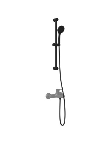 Set di Sistema Doccia Nero 71 cm Acciaio Inox