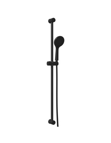 Set di Sistema Doccia Nero 101 cm Acciaio Inox